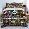 New 3D Print Ow Overwatch Game Dva Comfortable Duvet Quilt Cover Pillowcase Bedding Set Children Bedroom Decoration Home Textile