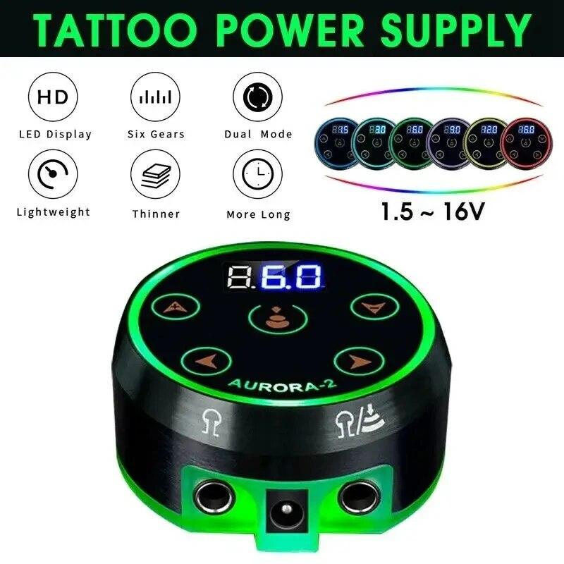 Полный комплект тату-машины, набор ручек для перманентного макияжа, 7 цветов, пигментные чернила с блоком питания AURORA, аксессуары для картриджей, иглы