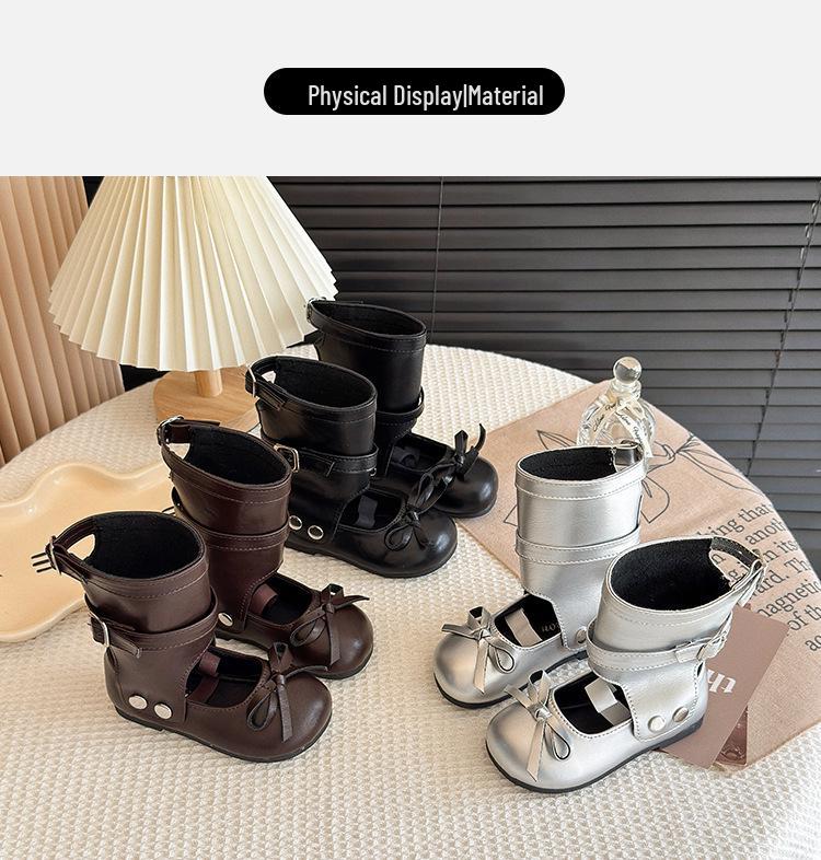 Водонепроницаемая кожаная обувь для девочек на весну/осень - Модная детская обувь на мягкой подошве
