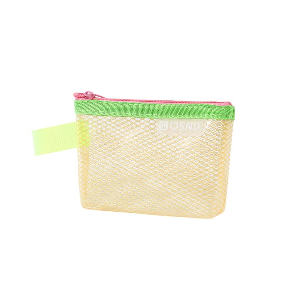Transparent Zipper Pouches Red Envelope Travel Portable Bag Durable Mesh Storage Bags  Travel Use