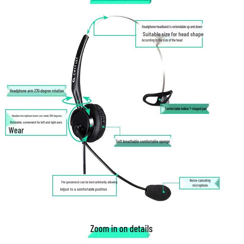 Cortelco H400NC Call Center Headset (CN version)
