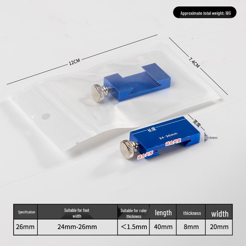 Регулируемый стальной блок для линейки: Подвижная направляющая для позиционирования и разметки