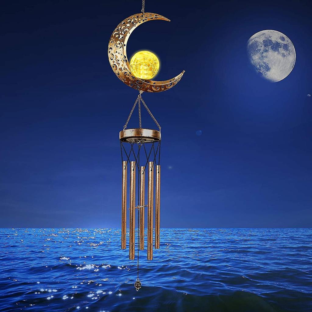 Gifts For Mom, Grandma, Birthday Gifts For Women, Fairy Moon Solar Wind Chimes For Outside, Memorial Wind