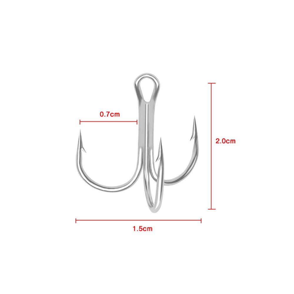 50 шт./набор Спортивные крючки с бородкой Заточенные тройные Джиговые Крючки из высокоуглеродистой стали Рыболовные снасти