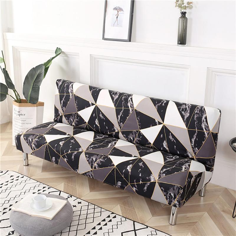 Meijumer All-inclusive Sofa Cover Floral Without Armrest Sofa Bed Cover Tight Wrap Elastic Protector Slipcover Couch Cover