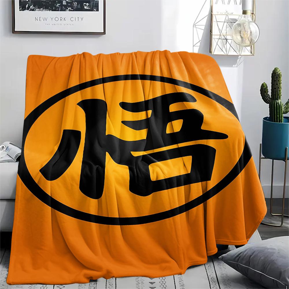 Фланелевое одеяло с принтом персонажей Dragon Ball, Высококачественное, Удобное для всех сезонов, Декор для дома, Тепло и уют, Идеально для рождественских подарков