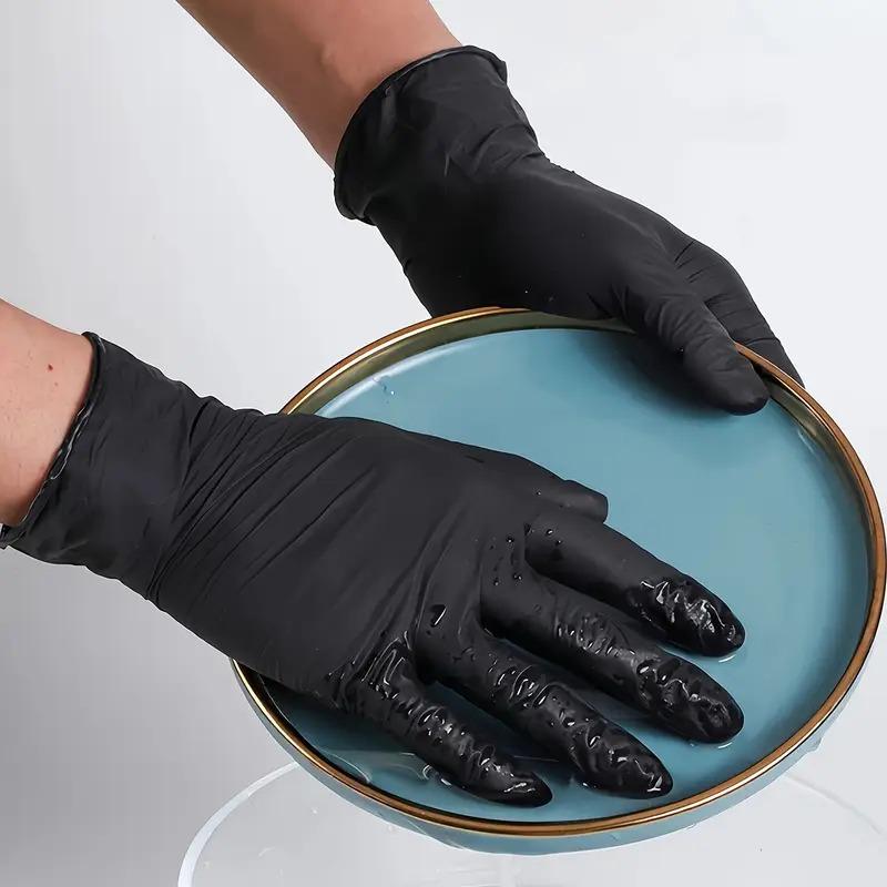 Черные многоразовые нитриловые перчатки водонепроницаемые и нескользящие перчатки для уборки кухни для работы чистящие средства одноразовые перчатки