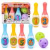 Kids' Indoor Bowling & Stacking Rings Game for Interactive Play