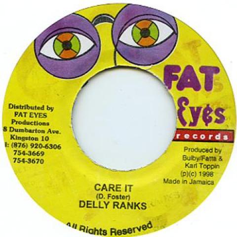 7-дюймовая пластинка POWERMAN / DELLY RANKS - Do It Right / Care It Fat Eyes 1998 Ямайка Регги, Ска и Даб