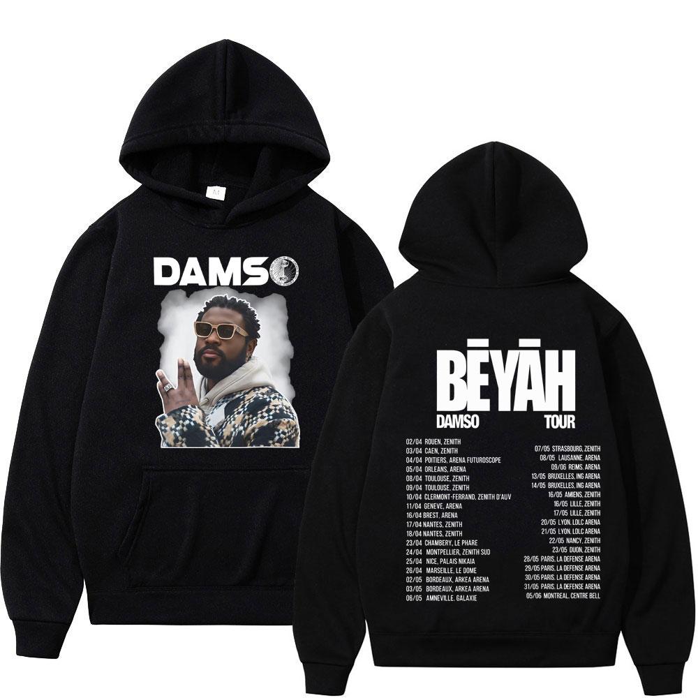 Rapper Damso Tour 2026 Print Hoodie Men Women Fashion Hip-hop Sweatshirts Long Sleeves Casual Oversized High Quality Pullover