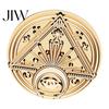 Creative Gift Packaging Vintage European Magic Themed Wax Seal Stamp Head, Solid Brass Exquisite Handmade Letter Sealing Engraved Head for Journal