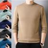 Осенне-зимний мужской полуводолазный теплый свитер повседневный однотонный мужской свитер
