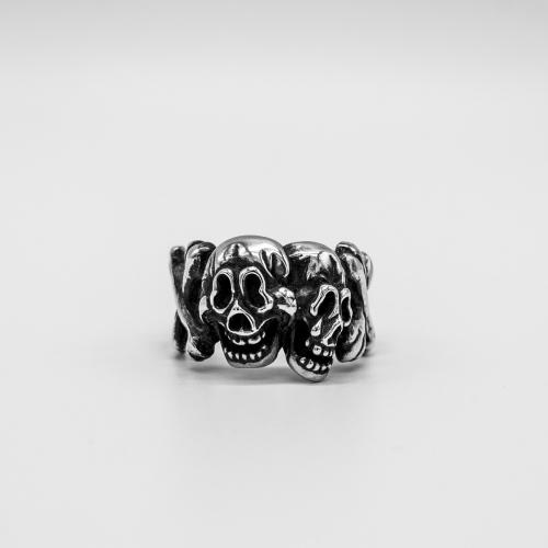 Rawhyde Happy Sad Skull Ring