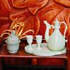 1 Set 1 6 Chinese Ancient Style Peacock Pot Kit Dollhouse Miniature Decor Pottery for Classic Family Scene Setup