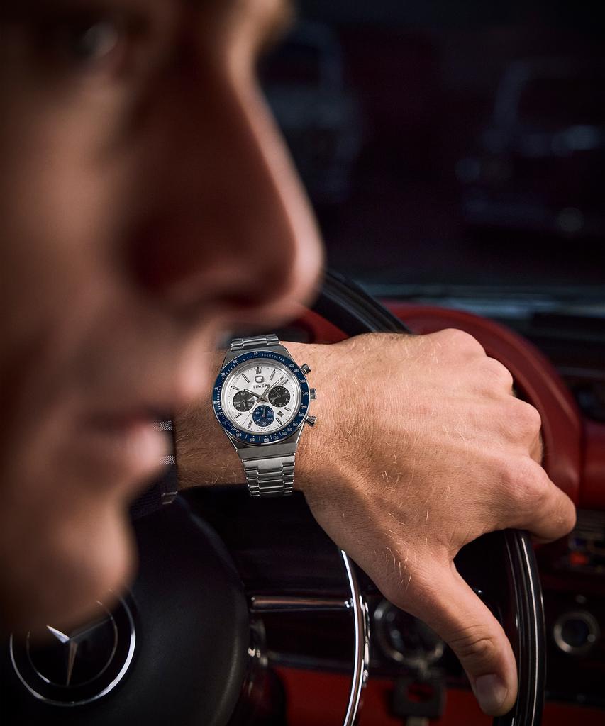Taimaegseu Q Timex Chronograph Subdial Metal Watch 40Mm