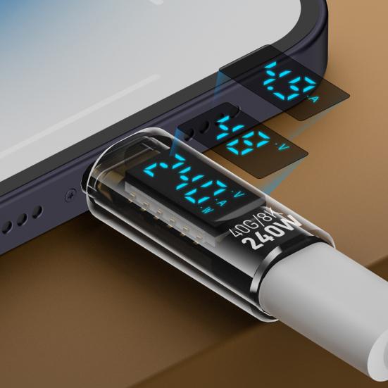 Адаптер для зарядки Type-C 240 Вт, передача данных 40 Гбит/с, разъем «мама-папа» PD 3.1