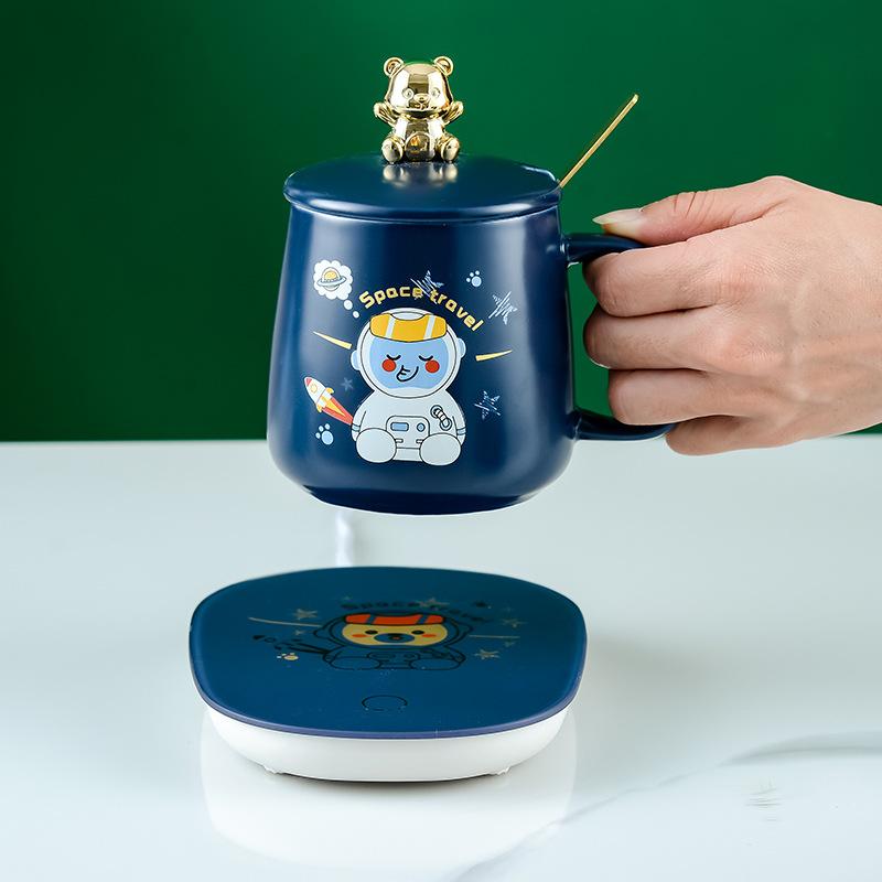 Кружка с постоянной температурой из керамики Animal Astronaut Nuannouncer, подарочный набор, подарки на открытие мероприятия, фестивальные подарки