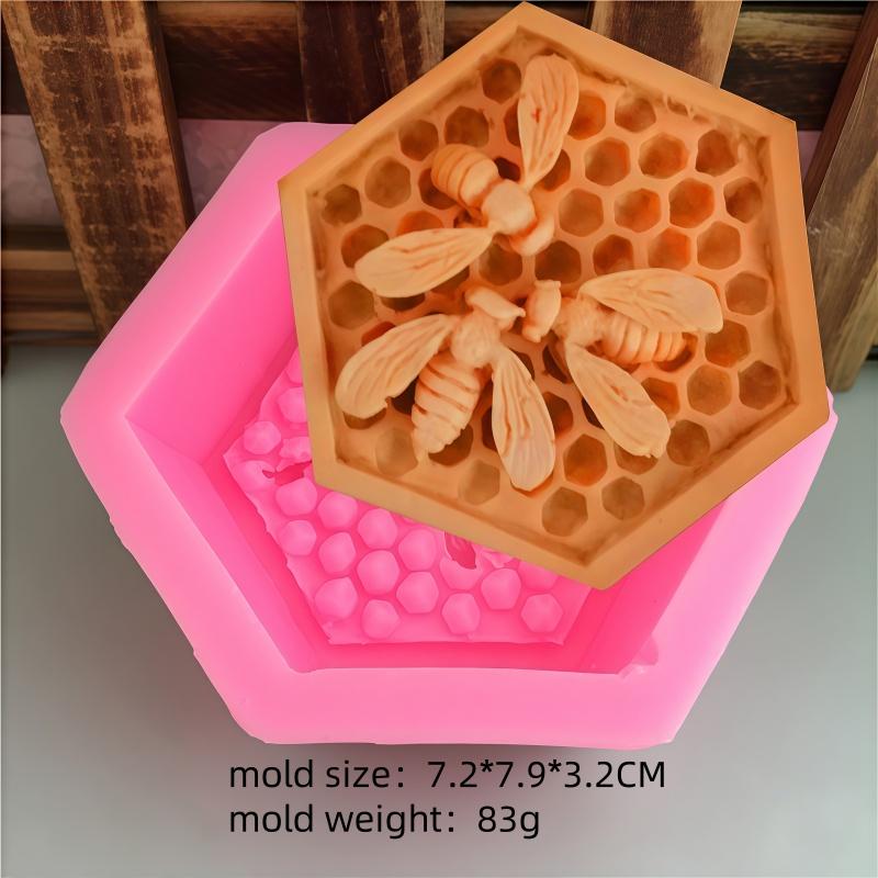 DIY Flat Honeycomb Silicone Candle Mold Geometric Polygon Beehive Aromatherapy Soap Gypsum Chocolate Cake Mousse Baking Tool