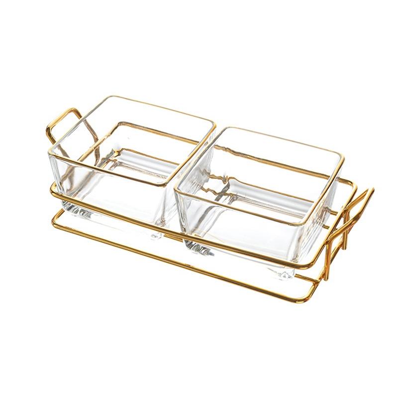 Пномпень Сетка Поднос Для Закусок Конфеты Орехи Тарелка Стеклянная Сухофрукты Блюда Домашний Рабочий Стол С Металлической Рамой Закусочные Тарелки