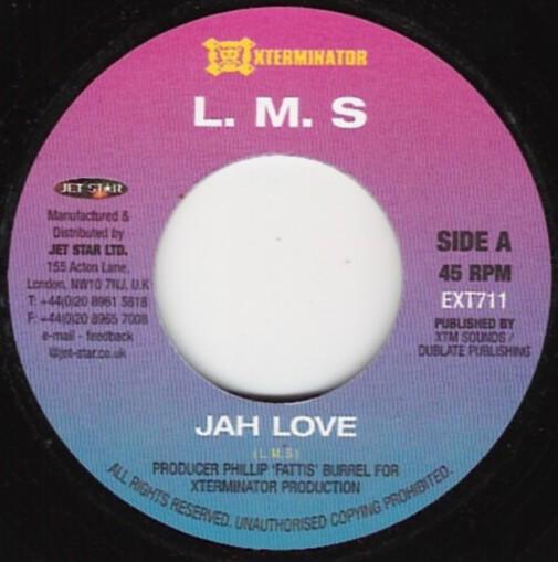 7-дюймовая пластинка L.M.S Jah Love EXT711 XTerminator 2000 UK Reggae Ska Dub Б/у