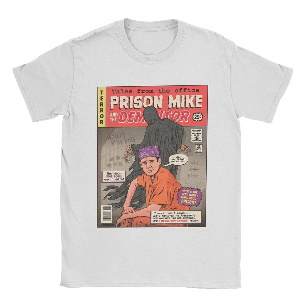 Мужская футболка Prison MIKE The Office TV Show Vintage 100% хлопок футболка с коротким рукавом футболка с круглым вырезом одежда больших размеров
