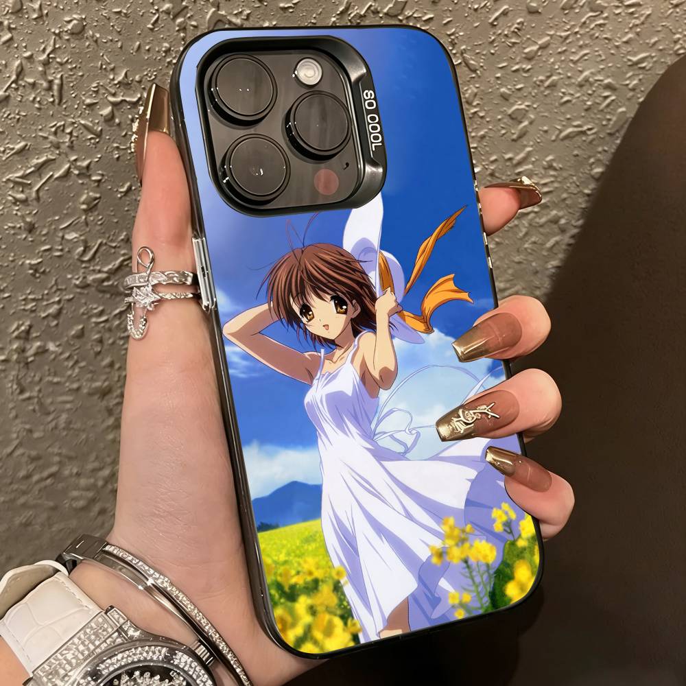 Чехол для телефона Anime Clannad-d для iPhone 17,16,15,14,13,12,11 Plus,Pro Max,XS, Цветной Серебристый Черный Чехол