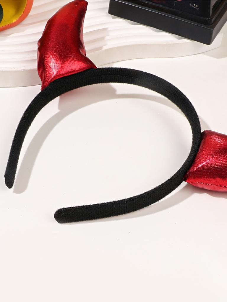 1Pcs Red Devil Horns Headband Halloween Fancy Dress Cosplay Hairband,  Devil Horns for Women Men Girls and Kids