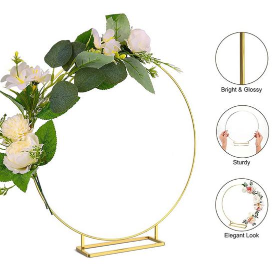 Ornament Multi-use Excellent Sturdy Wreath Hoop Ring Party Table Centerpiece Metal Wreath Hoop