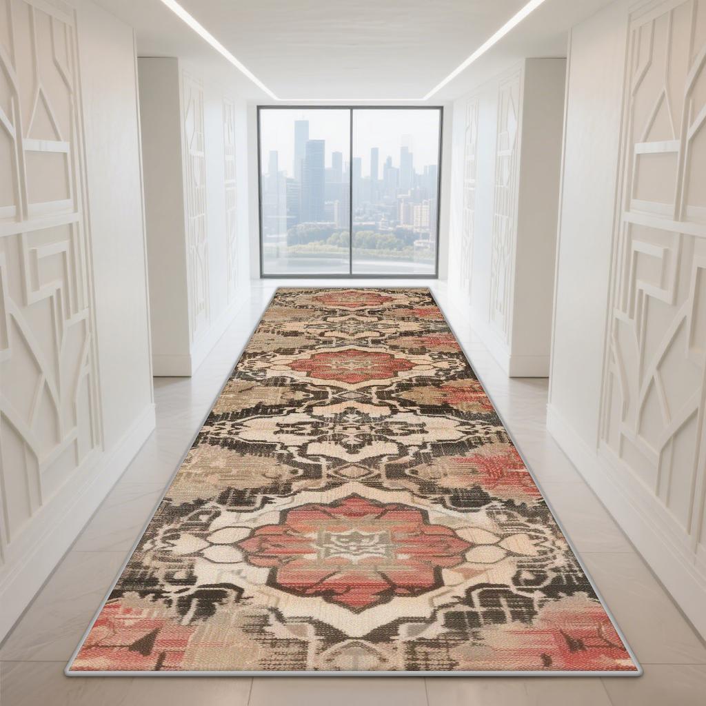 Morocco Hall Corridor Carpet Non-slip Washable Home Runner Stairway Rug Outdoors Aisle The Long Corridor Mat Customizable Lobby