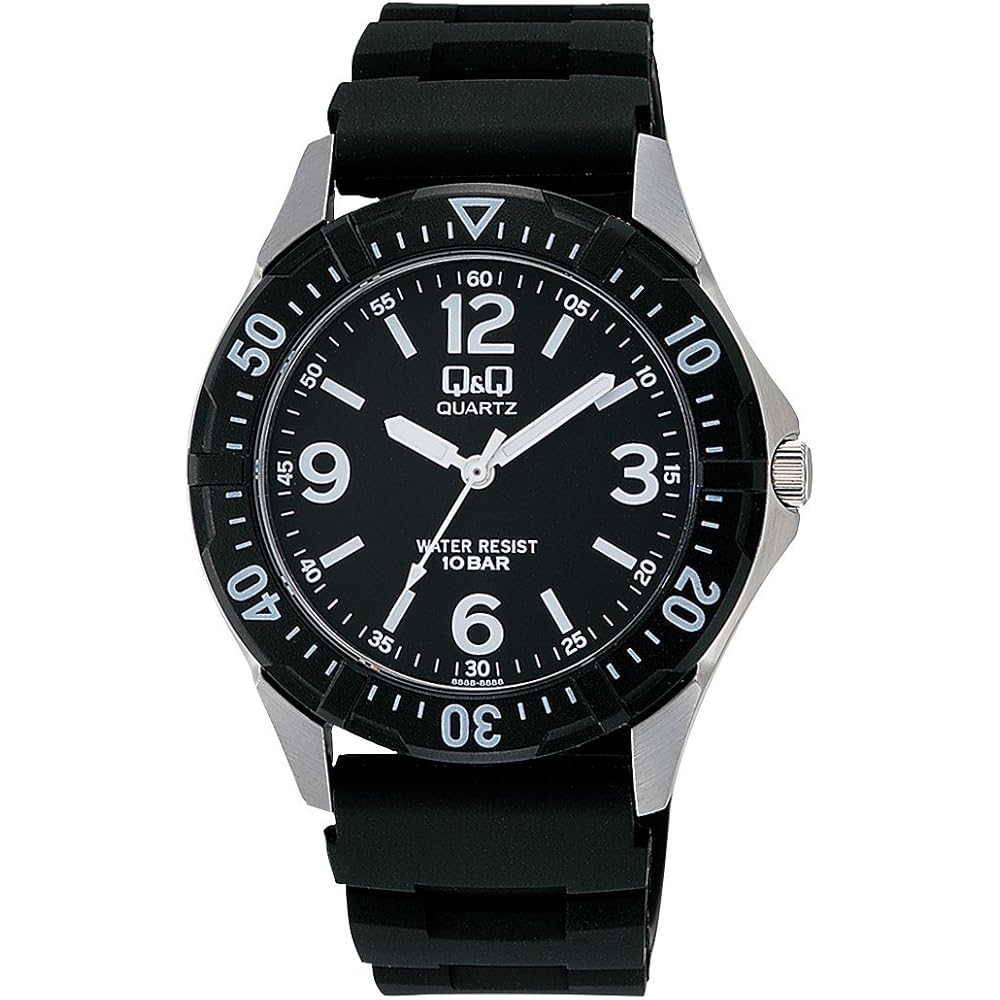 Citizen Q&Q Analog Waterproof Watch with Urethane Strap Men's Black