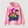 KPOP Охота на ведьм Мальчики и девочки Юность Весна и Осень Спортивная толстовка с капюшоном Детская повседневная модная тонкая спортивная футболка