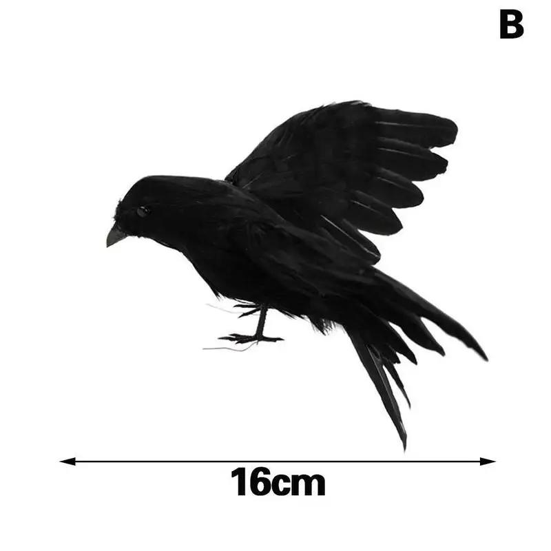 Simulation Black Crow Halloween Black Crow Props Simulation Fake Bird Ghost Festival Halloween Decoration Scary Toys