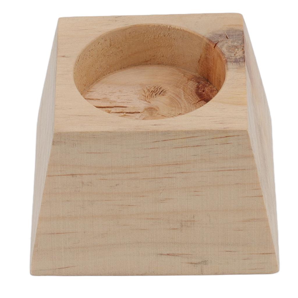 Candle Holder Trapezoid Wood Retro Table Decoration Ornament for Christmas Day Wedding