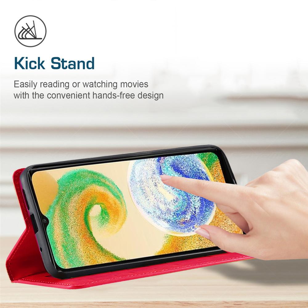 A04s Case Luxury Book Leather Flip Wallet Phone Cases For Samsung Galaxy A04s A04 S galaxyA04s Stand Soft Silicone Cover