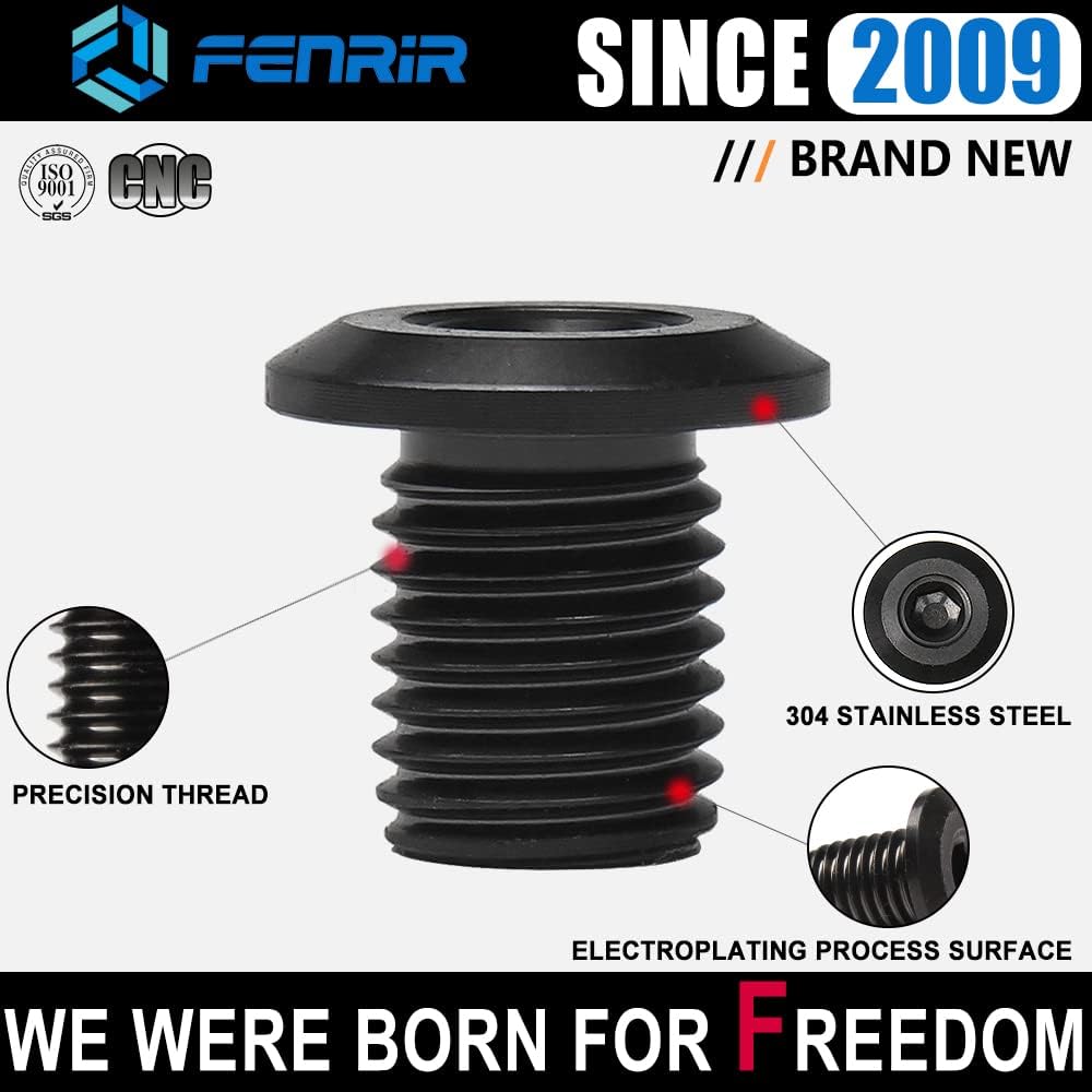 FENRIR Заглушка отверстия зеркала мотоцикла Нержавеющая сталь 304 Совместимо с M10XP1.25 Vulcan S Z900 Z650 Z500 Z400 Z125 MT03 MT07 MT09 MT10 XSR700 SV650
