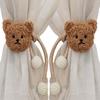 2Pcs Ins Cartoon Bear Curtain 3D Bear Curtain Tieback Window Curtain Buckles  Curtain Decor