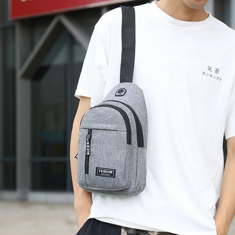 Мужская нагрудная сумка, новая модная повседневная спортивная водонепроницаемая сумка через плечо в корейском стиле, нагрудная сумка через плечо для мужчин