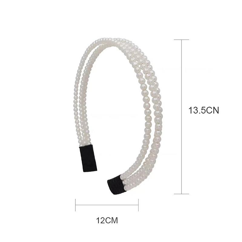 Women Three Layers Pearls Hair Bands Elegant Sweet Headband Hair Hoop Head Band Korean Handmade Wedding Gift Hair Accessories