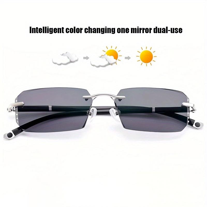 1pc Rimless Glasses for Women & Men Trendy Rectangle Glasses Fashion Accessory