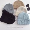 Children, Knitted Hats, Autumn and Winter, Holes, Heart-shaped Embroidery, Boys and Girls, Warm Hats, Woolen Hats