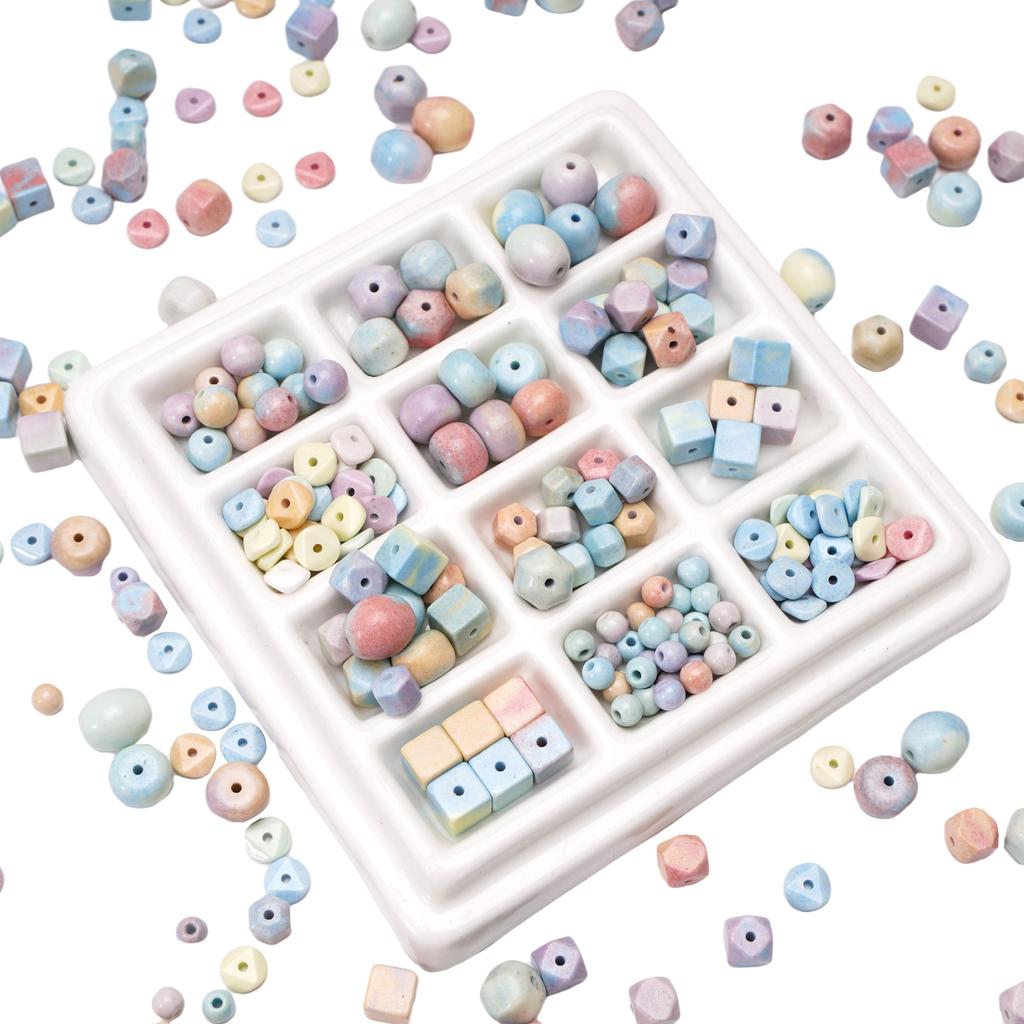 2/5 шт. Натуральный камень Альха Радужный камень Геометрические цельные бусины Разделительные бусины Рассыпные бусины для изготовления браслетов, ожерелий, ювелирных изделий своими руками