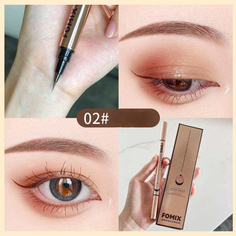 Двусторонняя ручка для макияжа глаз, быстросохнущая, водостойкая, устойчивая к поту, долговечная, не размазывается, водный карандаш для бровей, подводка для глаз
