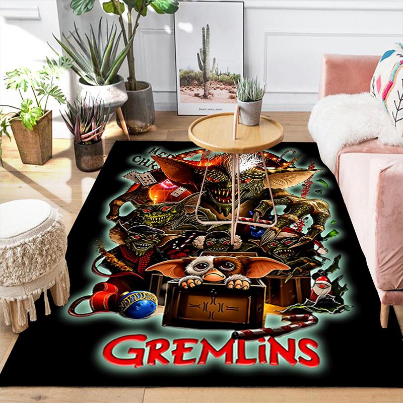 1Pc Gremlins Horror Creatures Rug, Office Carpet Indoor Outdoor Doormat, Non-Slip, Comfortable, Living, Christmas Halloween, Xmas Gift Eg18
