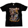 Футболка Хэллоуин с принтом черепа и надписью 'The Casualties Band Skull Grave' Полный размер S-5XL Унисекс