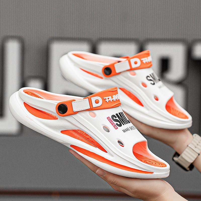 2024 Men's Outdoor Sandals Slippers Beach Comfortable Soft Sole Slide Clogs Casual Shoes Men Women Beach Sandals Big Size 46 47