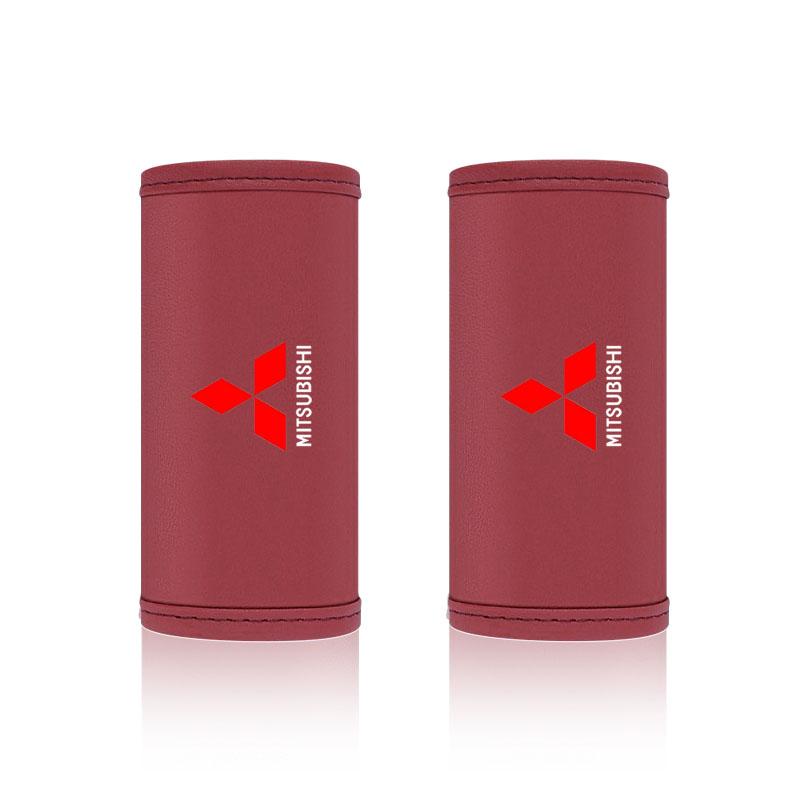 1/2Pcs PU Leather Roof Handle Anti-scratch Protector Case Caps For Mitsubishi ralliart Lancer 9 10 ASX Outlander Pajero L200