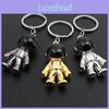 Creative Holiday Gift Metal Cartoon Astronaut Keychain Car Bag Pendant Ring