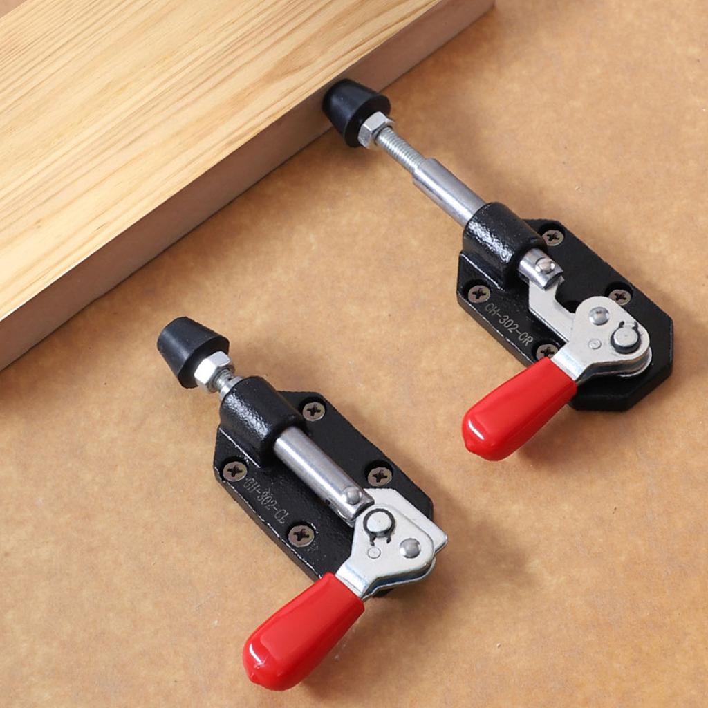 2 шт. зажим-фиксатор push-pull, регулируемый, для деревообработки DIY, быстросъемный позиционирующий шаблон, аксессуары, левый/правый, ход 20 мм