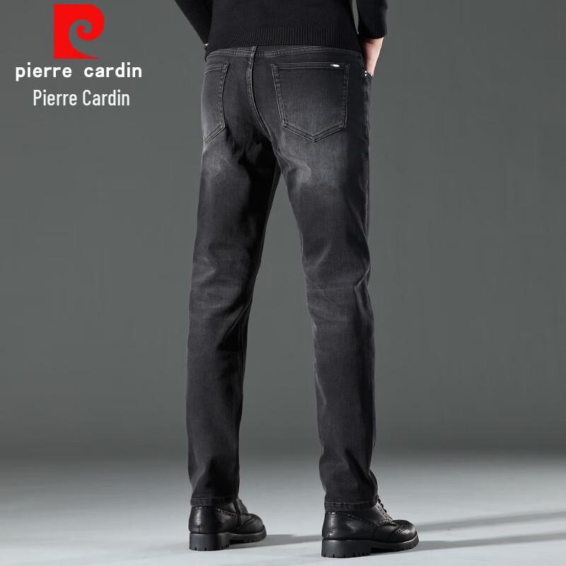 Pierre Cardin Мужские осенне-зимние прямые узкие эластичные джинсы