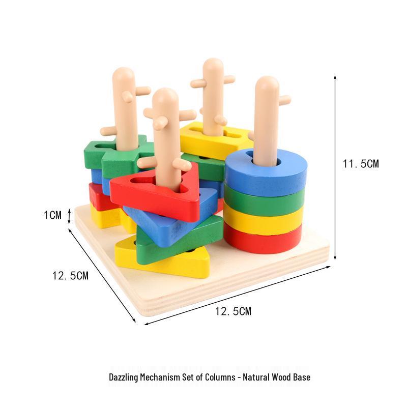 Монтессори Геометрические Сортировочные и Формосопоставляющие Блоки для Возраста 3-6 лет